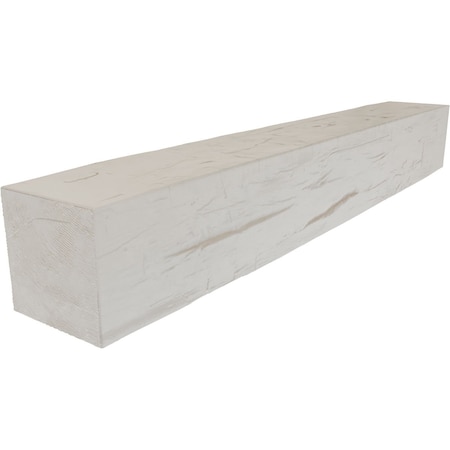 Hand Hewn Faux Wood Fireplace Mantel, Factory Prepped, 6H X 8D X 48W